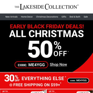 Decorate Every Inch With Holiday Values | 50% Off All Christmas!