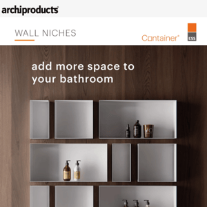 More space in the bathroom with niches: Container series by ESS