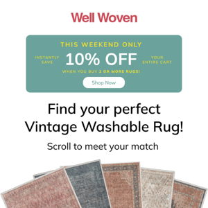 Uncover Your Vintage Washable Rug Style!