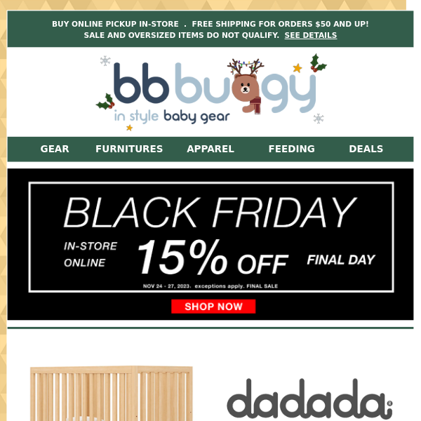 BB Buggy:  LAST DAY BLACK FRIDAY 👊 don't miss your chance for GREAT DEALS 