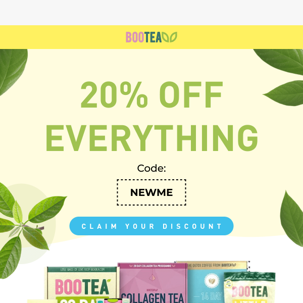 Teatox yourself now with 20% OFF