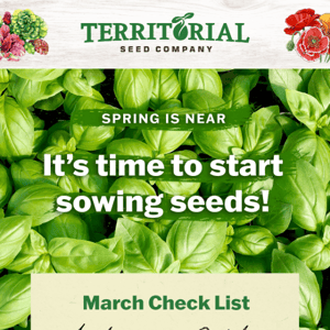 There's a lot to sow in March! 🍅🥦