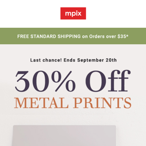 Ends Soon: 30% off Metal Prints💫