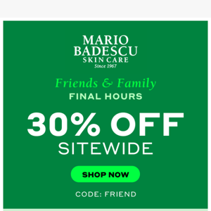 FINAL HOURS ⏳ 30% Off Sitewide + FREE Gift