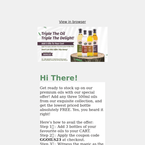 Buy 2 Oils and Get 1 Free