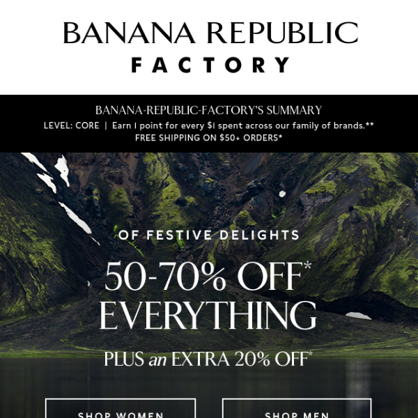 This Is For You: 50-70% off everything has arrived, plus...