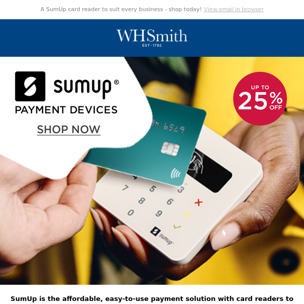 Up to 25% Off SumUp Card Readers!
