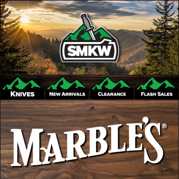 Marble's Chopper Fixed Blade Knife Brown Micarta - Smoky Mountain
