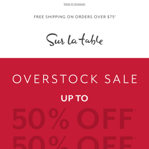 Overstock Sale: Top-rated Cookware, Appliances & more.