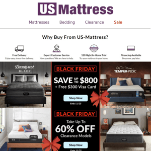 Beautyrest Black Friday deal SAVE up to $800!