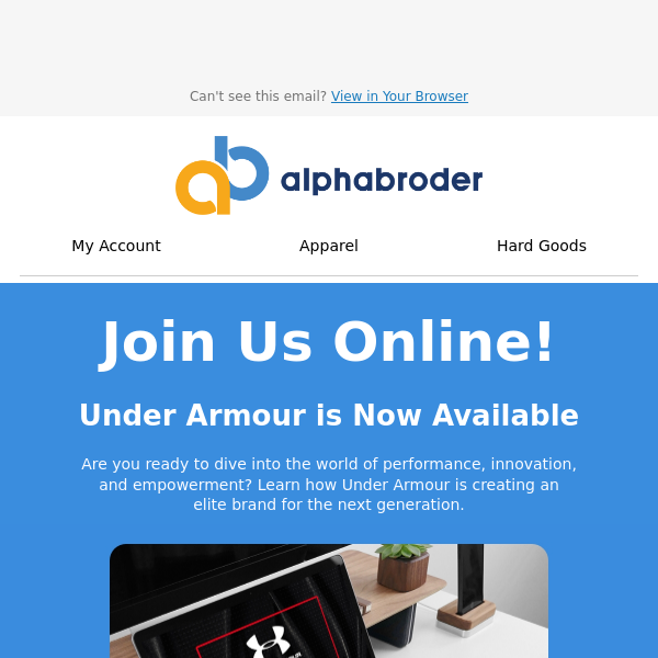 Don't Miss Today's UA Webinar - alphabroder