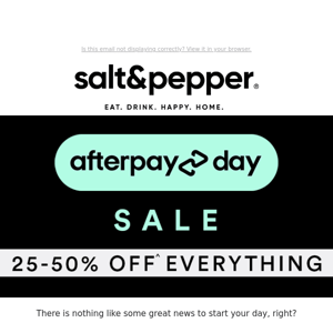 Starts Now | AfterPay Day Sale
