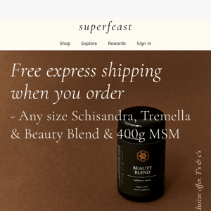 Free express shipping on Beauty Products!