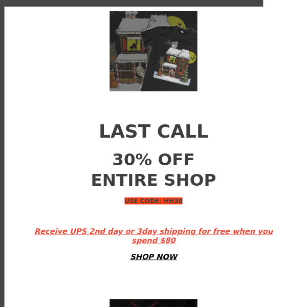 30% OFF ENTIRE STORE!