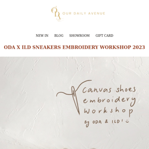 Preview: ODA X ILD SNEAKERS EMBROIDERY WORKSHOP