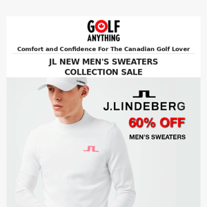 NEW ⭕ J.Lindeberg Sweaters 60%  Off Men's