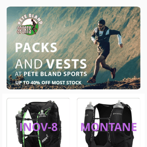 PACKS & RACE VESTS 🗻 UP TO 50% OFF