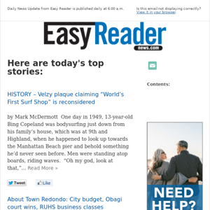 Daily News from Easy Reader