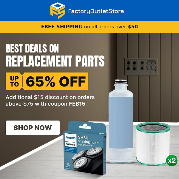 Deals on Replacement Parts - Up to 65% OFF