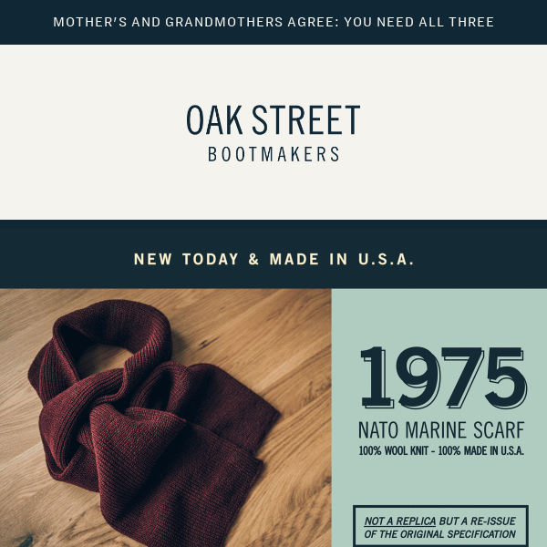 100% Wool Made-in-USA Milspec Scarves For Only $48