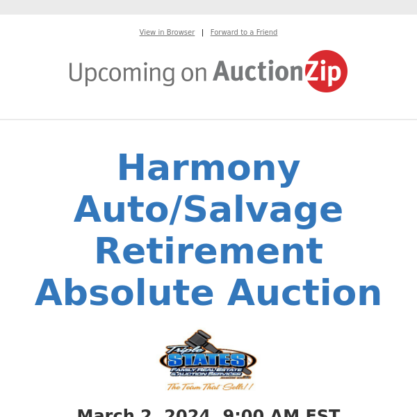 Harmony Auto/Salvage Retirement Absolute Auction