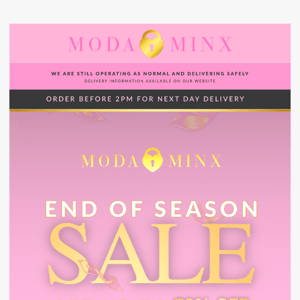 Moda Minx, OUR END OF SEASON SALE IS HERE 🛍️