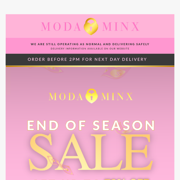 Moda Minx, OUR END OF SEASON SALE IS HERE 🛍️