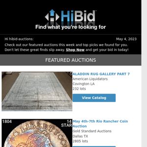 Thursday's Hottest Deals From HiBid Auctions - Bid Now!