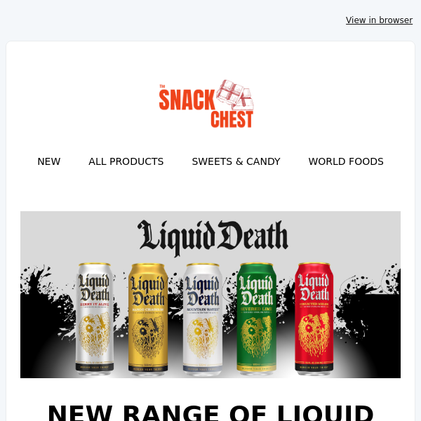 🤭 Oops... LIQUID DEATH DRINKS AVAILABLE 🤫