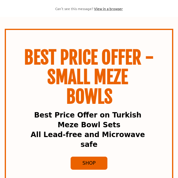 Best Price Offer Meze Bowls