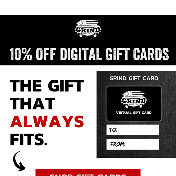 ⚡️10% off all GRIND gift cards⚡️