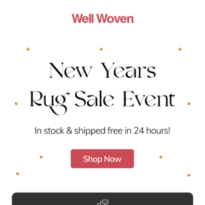 📣📣📣  Shop Up to 80% Off New Years Rug Sale 📣📣📣
