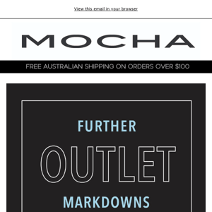 FURTHER OUTLET MARKDOWNS – SHOP NOW!