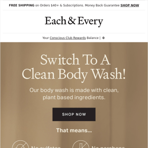 clean up your body wash