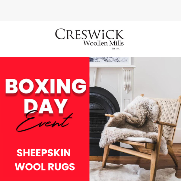 Boxing Day Sale | 1/2 Price Sheepskin Rugs | Shop Now!