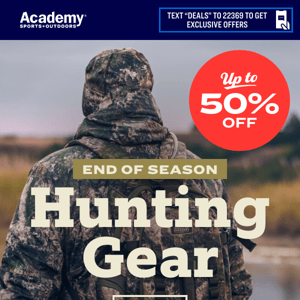 Up to 50% Off: End-of-Season Hunting Gear
