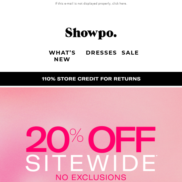 GET REWARDED: 20% Off Sitewide!