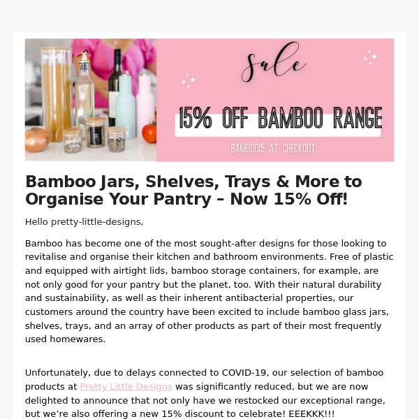 Now 15% Off! - Bamboo Collection - More to Organise Your Pantry