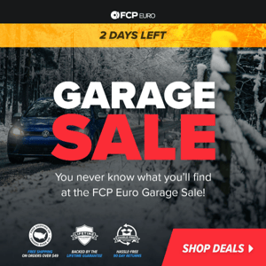 2 Days Left To Save On GTI Parts!