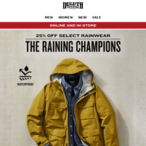 25% OFF The Raining Champions