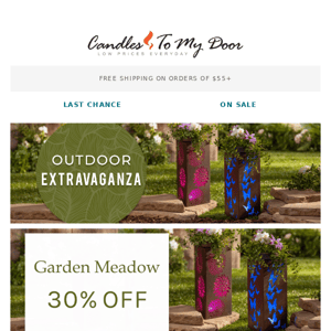 Up to 60% off in our Outdoor Extravaganza!