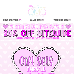 20% OFF Gift Sets They'll L-O-V-E! 💝