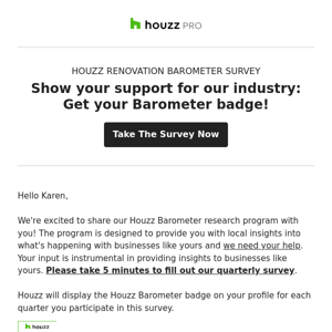 REMINDER: Take our industry survey, get a badge
