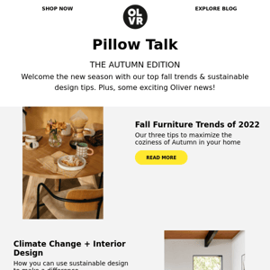 Pillow Talk | The Autumn Edition