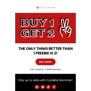 Don't Miss - Buy 1 Get 2 FREE