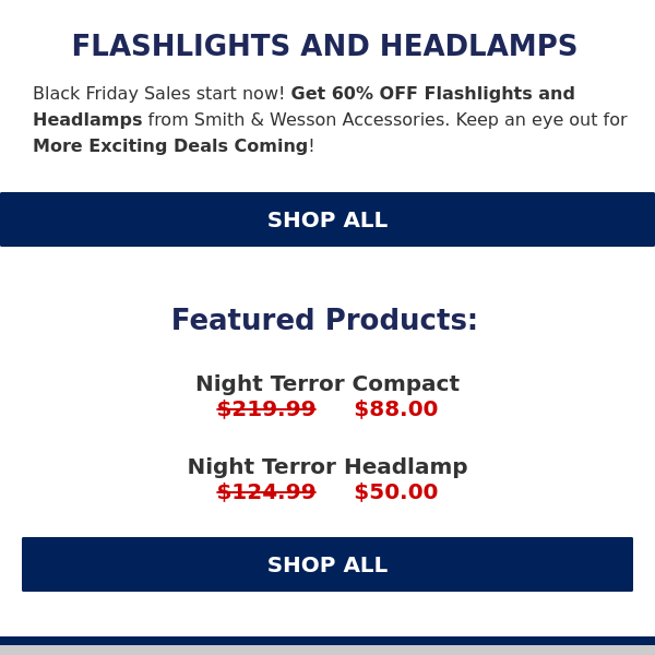 It Begins! 60% OFF Flashlights And Headlamps!