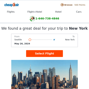 Fly to New York for Less with CheapOair!