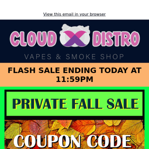 Reminder Flash Sale Ends Today!