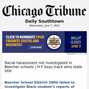 Racial harassment not investigated in Beecher schools | H-F boys track wins state title 