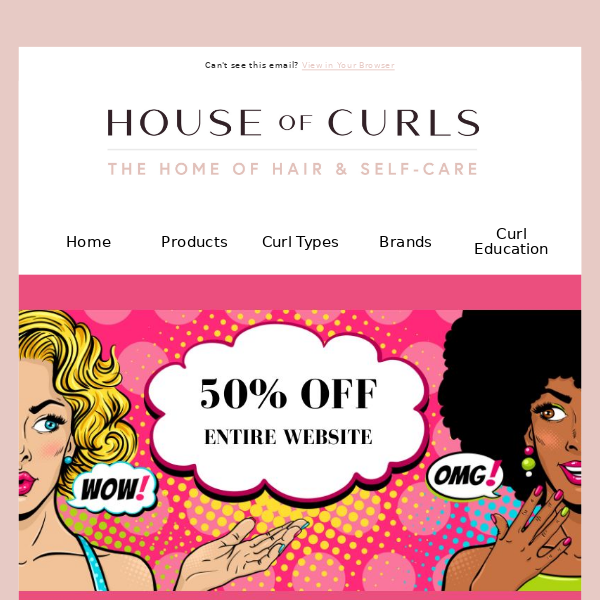 50% OFF ENTIRE WEBSITE! 😮